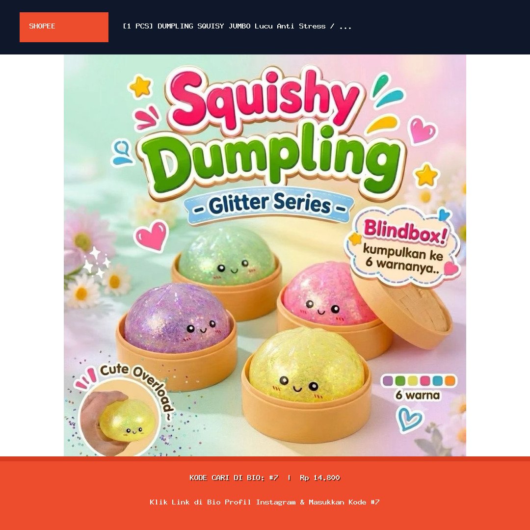 [1 PCS] DUMPLING SQUISY JUMBO Lucu Anti Stress / Mainan Anti Stress Empuk Slow Rising / Squishy Bakpao Imut dalam Box